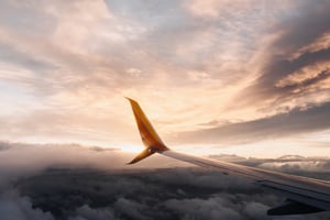 closeup-shot-plane-wing-pinkish-sky